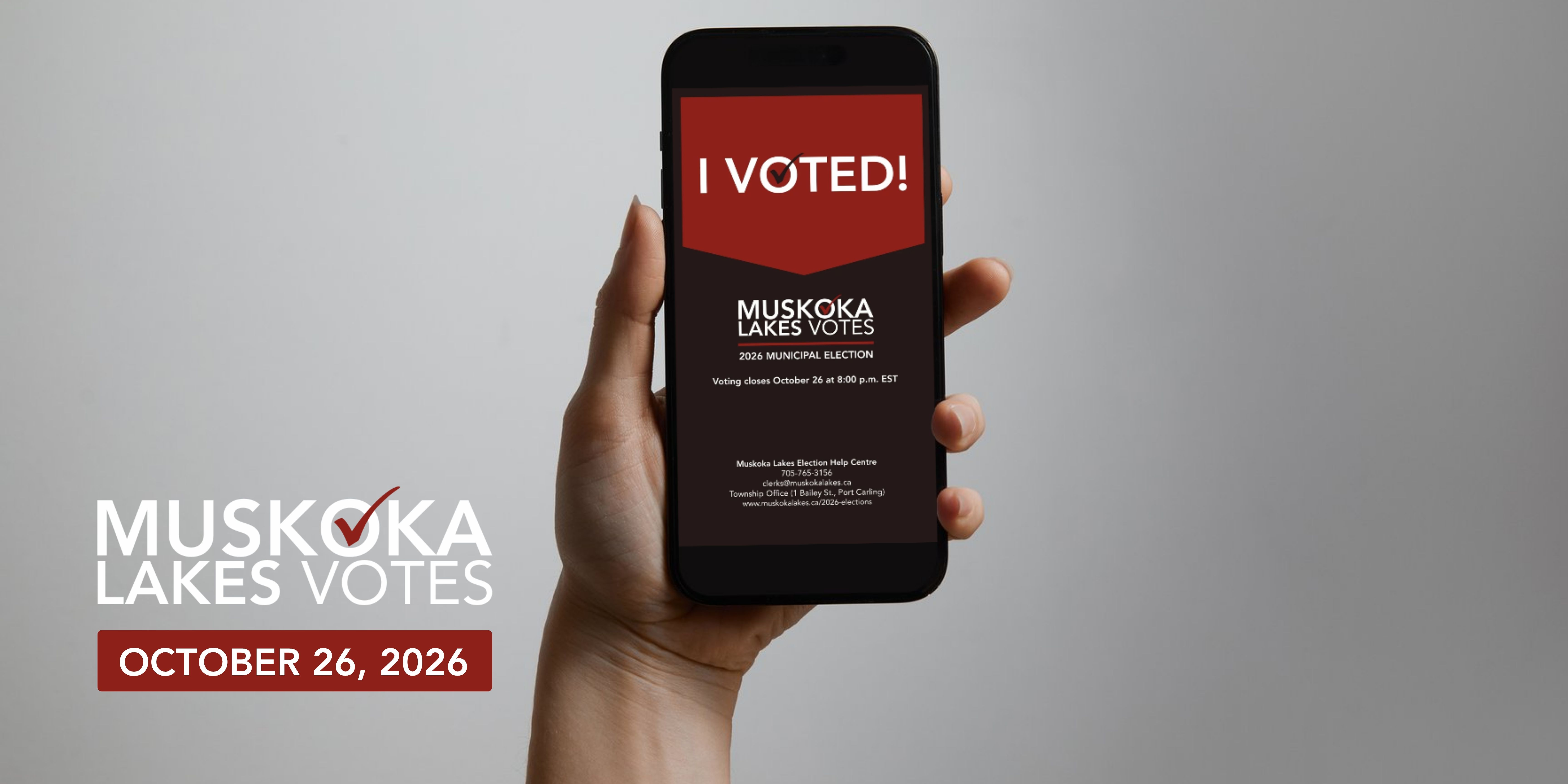 I Voted graphic for muskoka lakes votes