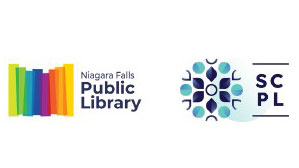 Logos for the Niagara Falls Public Library and the St. Catharines Public Library.