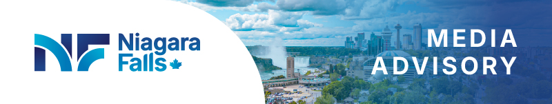 Decorative Media Advisory banner with the City of Niagara Falls logo.
