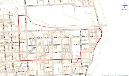 Map of Downtown Community Improvement Plan boundary