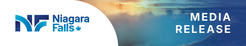 Decorative Media Release banner with City of Niagara Falls Canada logo.