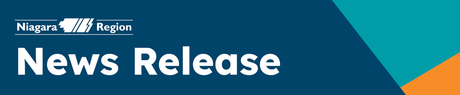 Niagara Region News Release banner with the Niagara Region logo.