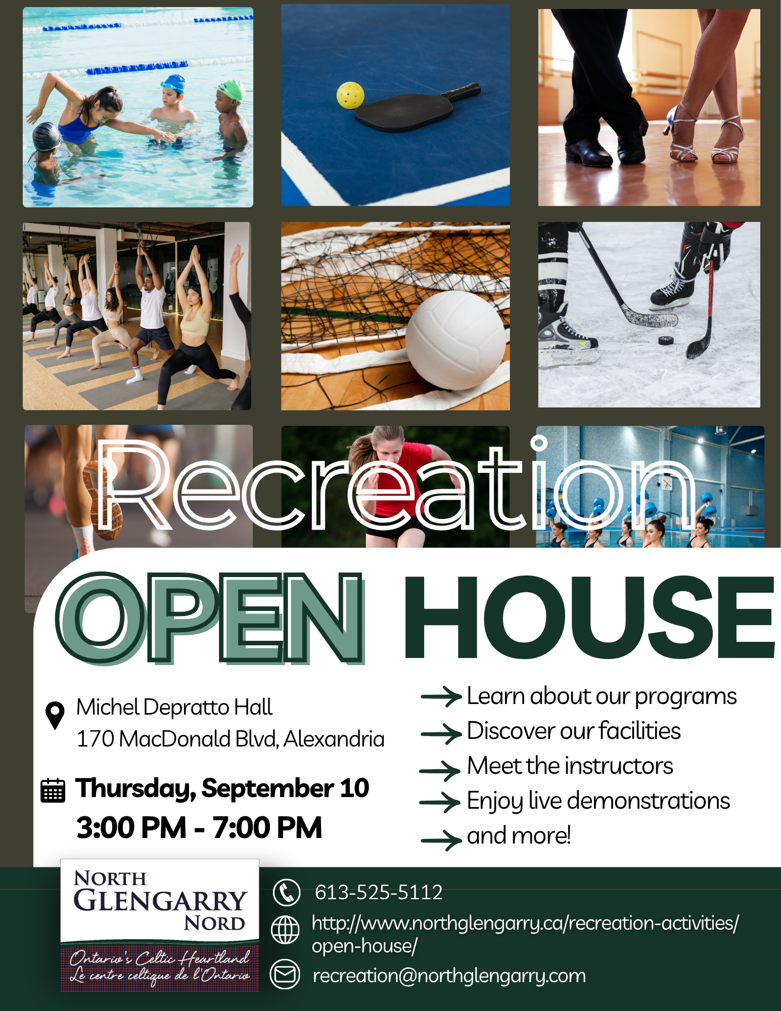 North Glengarry Recreation Open House