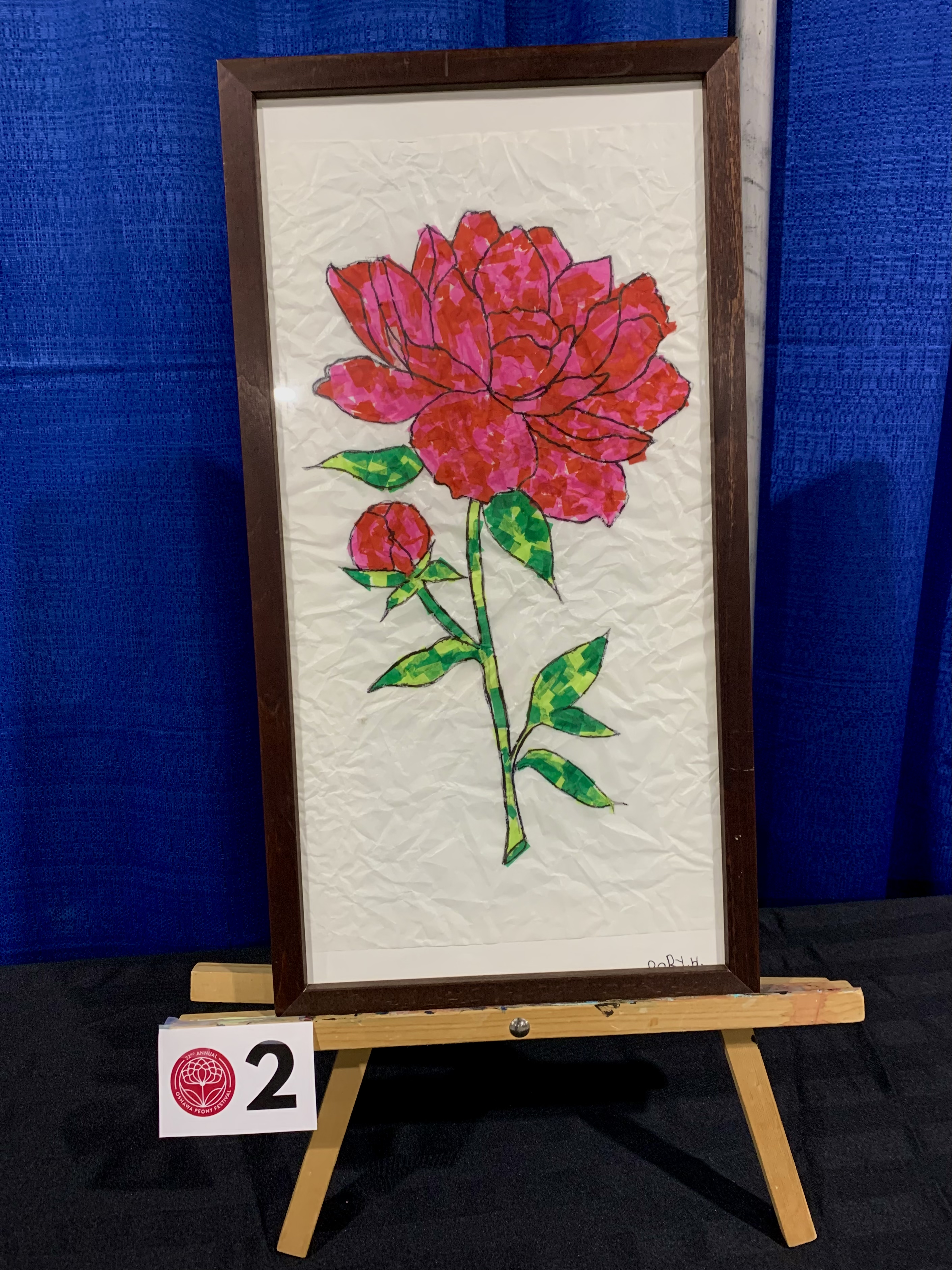 pink peony artwork