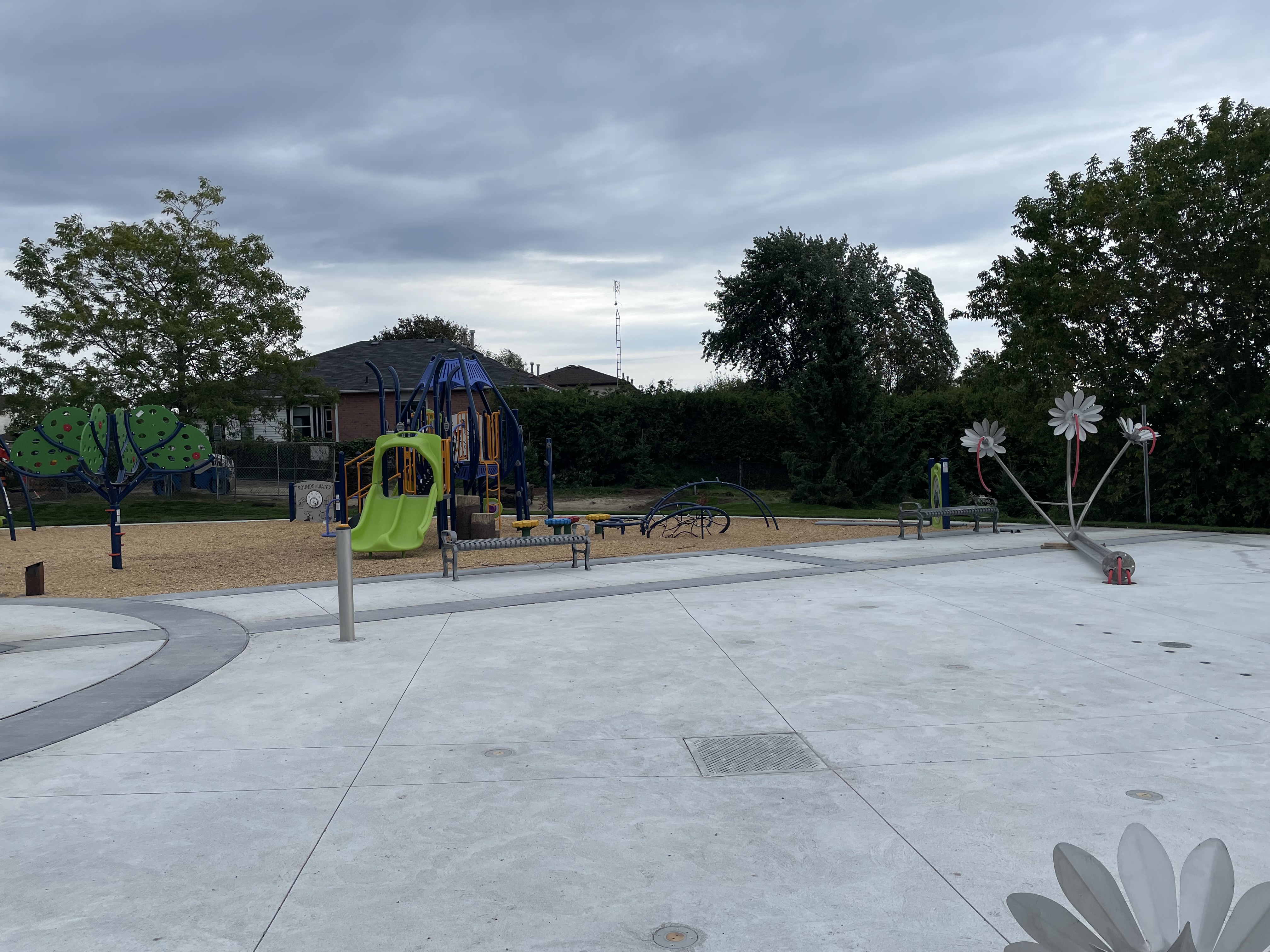New playground and splash pad