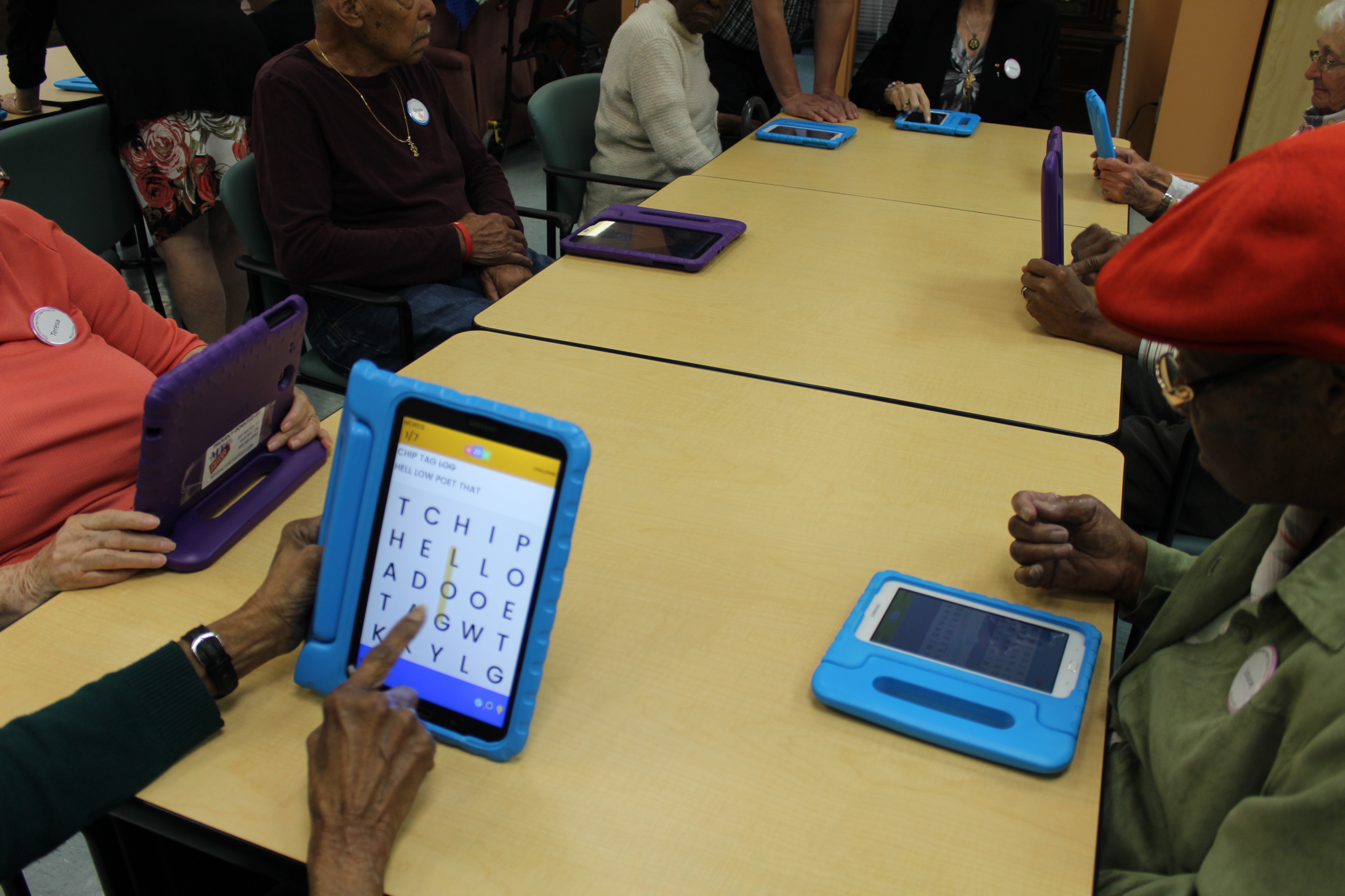 Man using a tablet