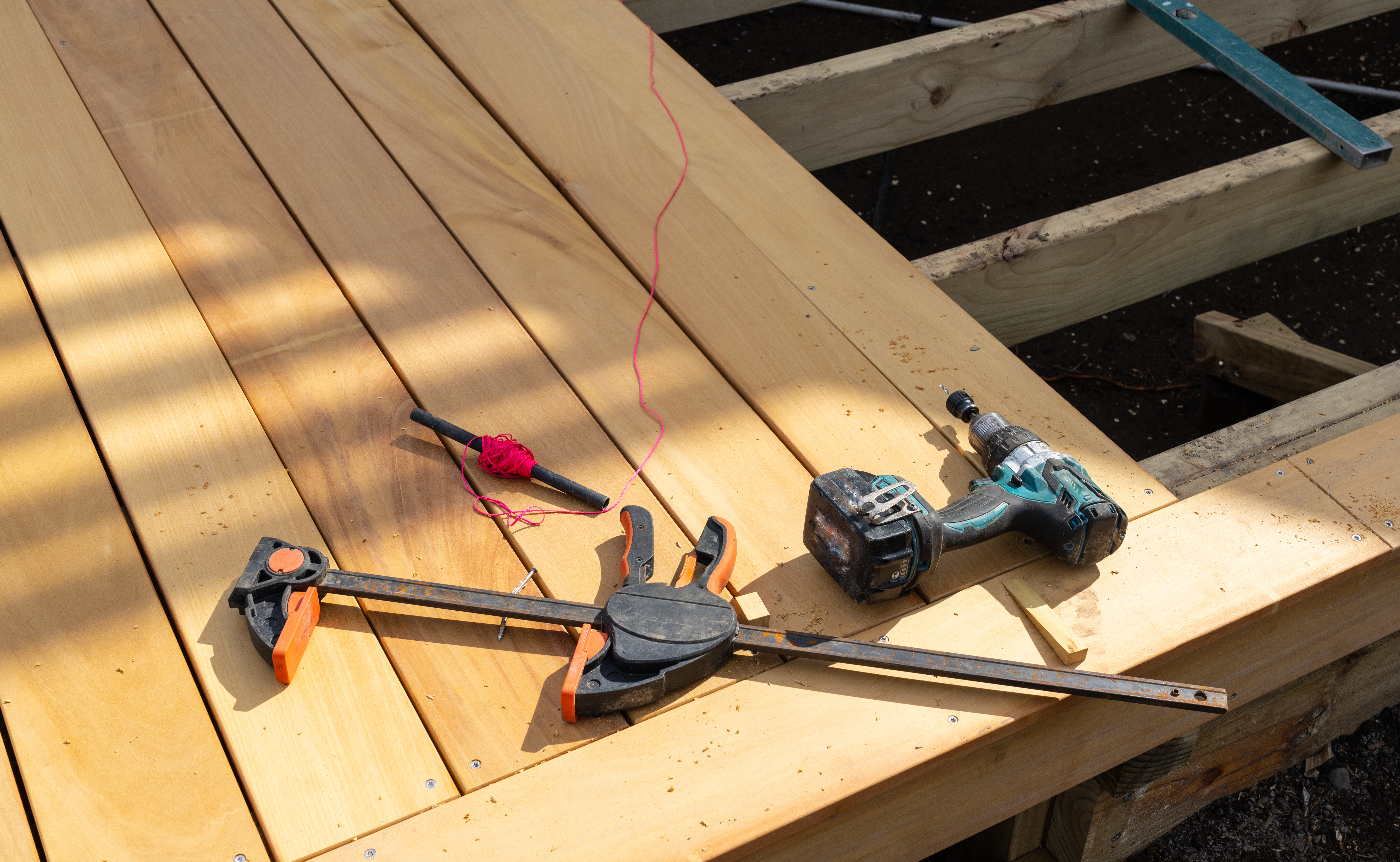 Deck with tools to build