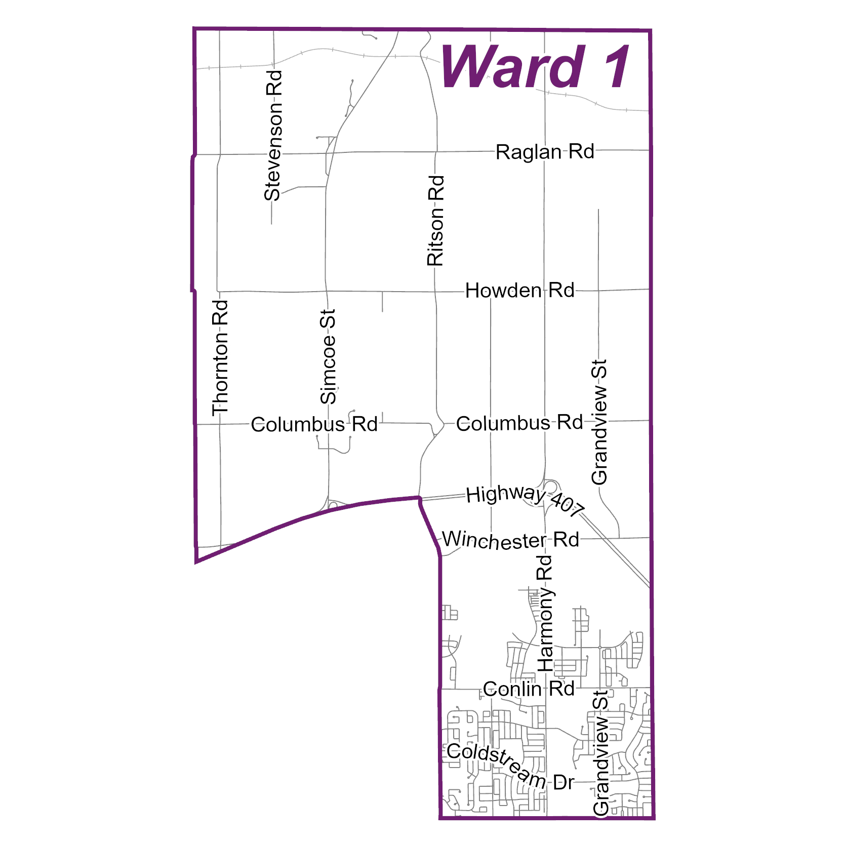 Ward one map