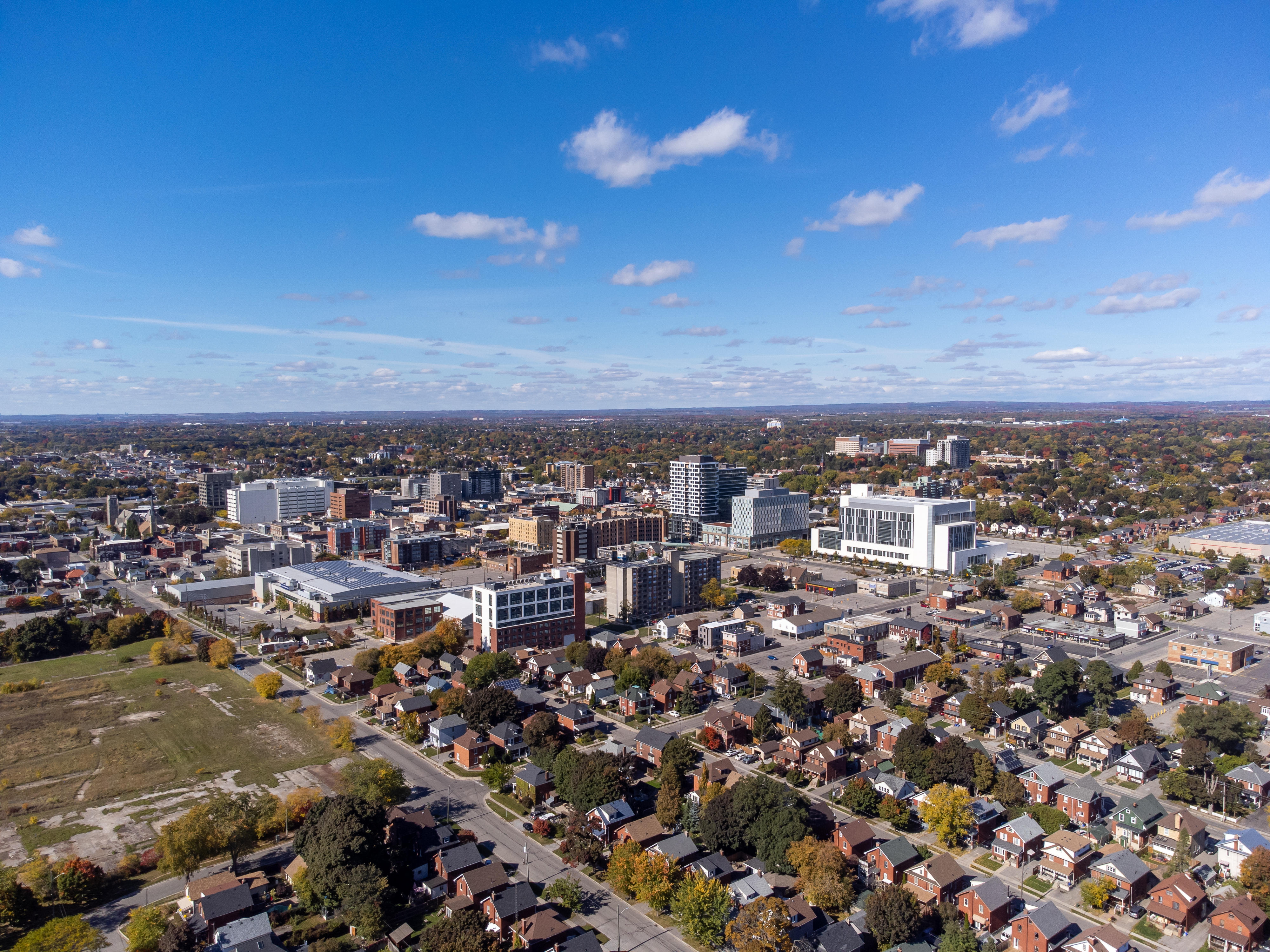 Aerial photo of downtown Oshawa