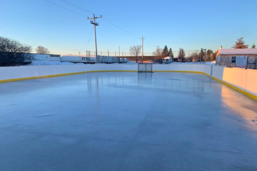 Outdoor ice rink