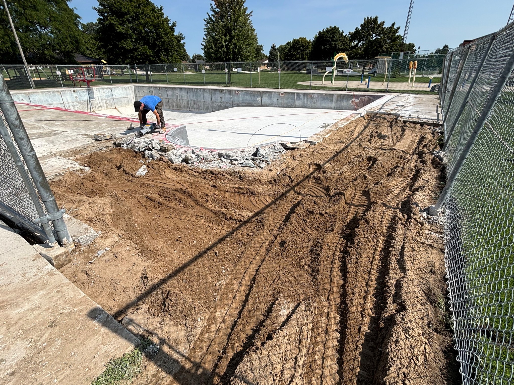 Pool deck rehabilitation
