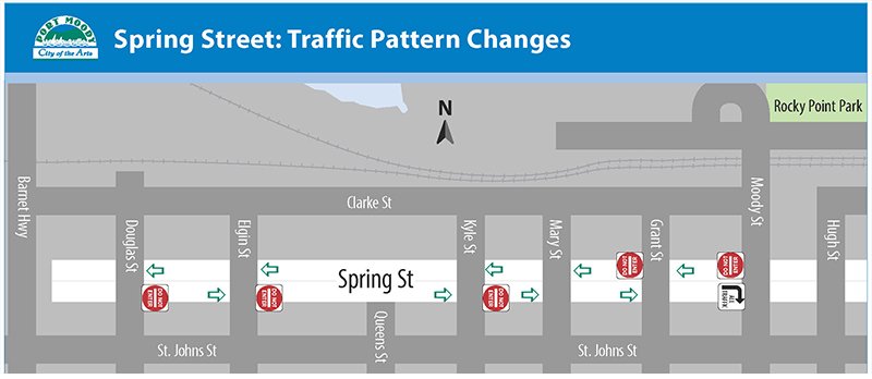 Traffic pattern changes coming to Spring Street May 25