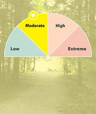 fire rating graphic - moderate