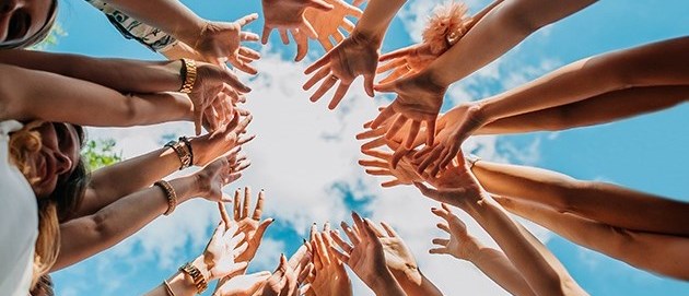 Group of people hands