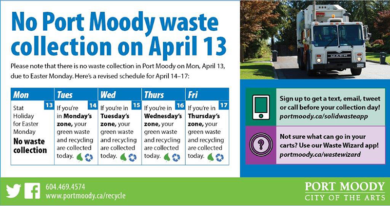 Easter 2020 waste collection schedule