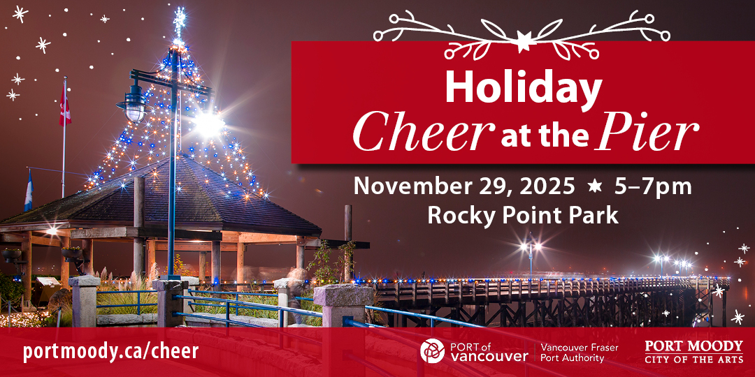 Holiday cheer at the pier graphic banner