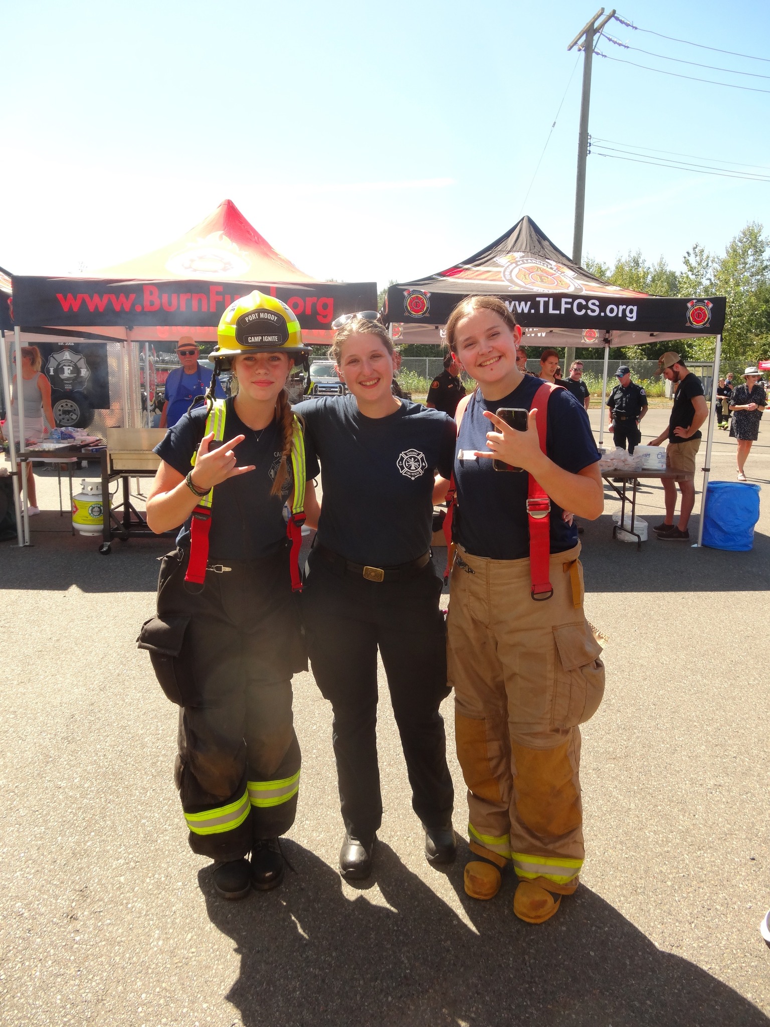 three girls participating in Camp Ignite