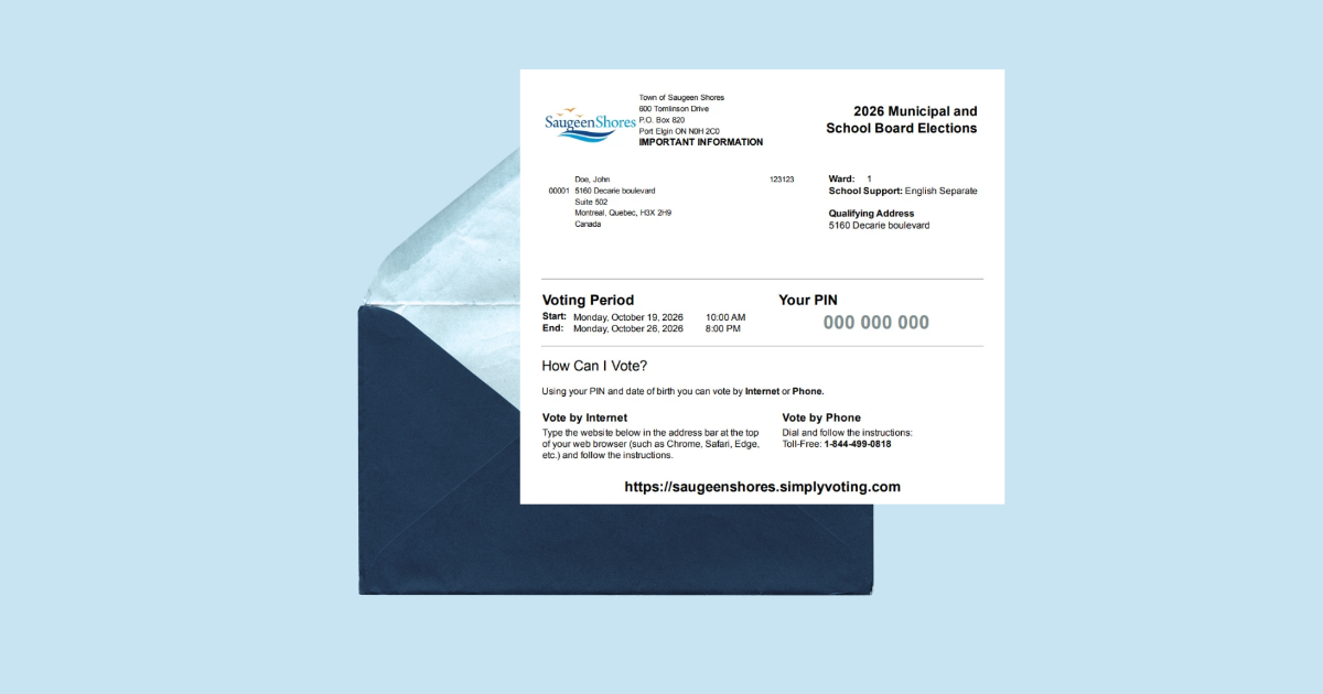 Image of a Voter Information Letter in front of an envelope