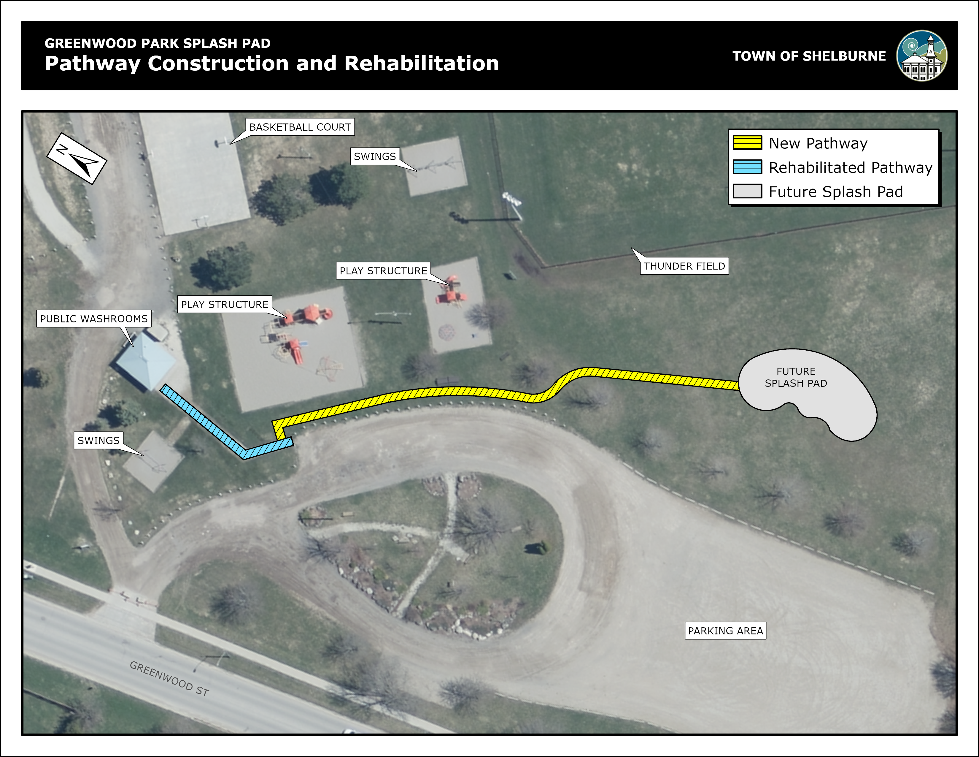 Greenwood Park Splash Pad - Pathway Construction