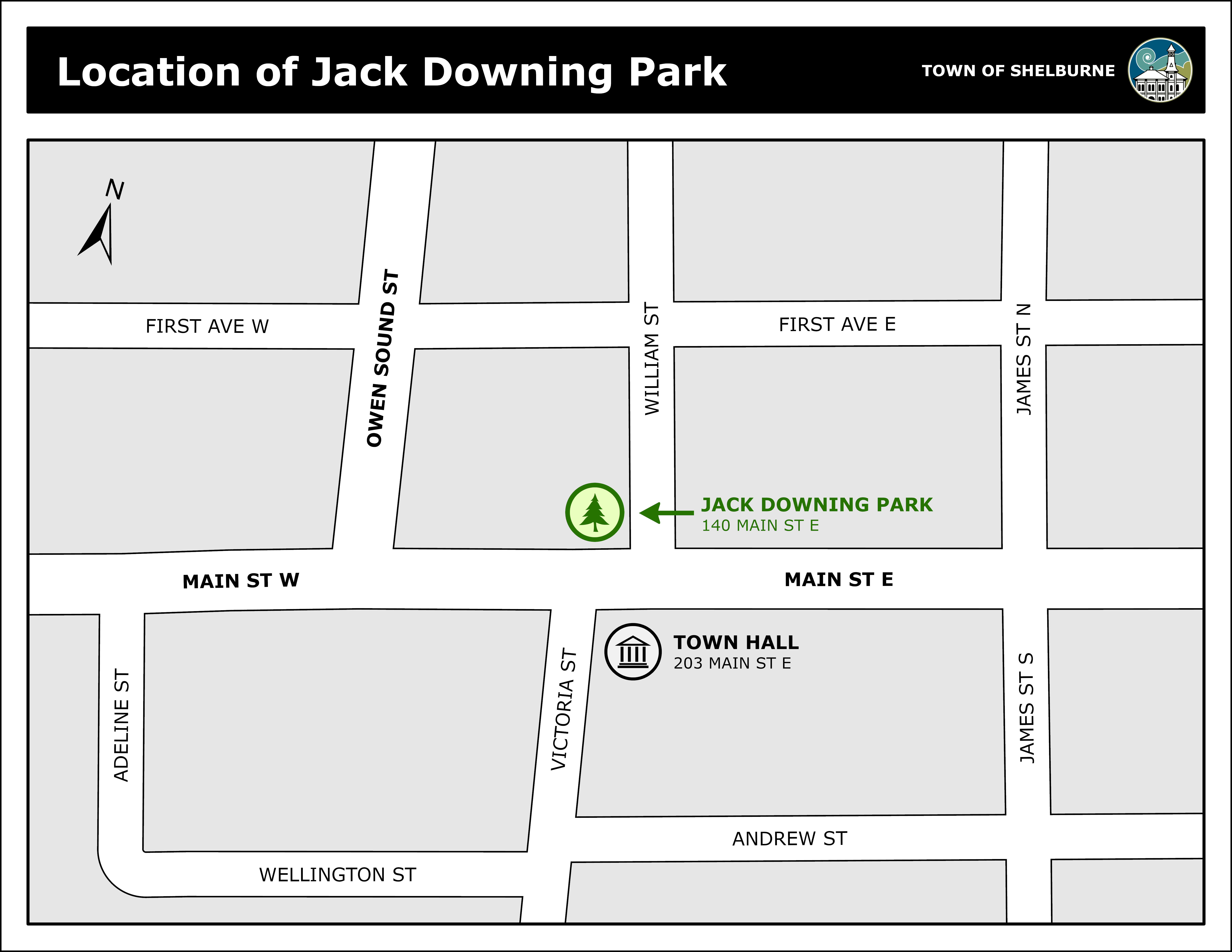 Map: Jack Downing Park Location