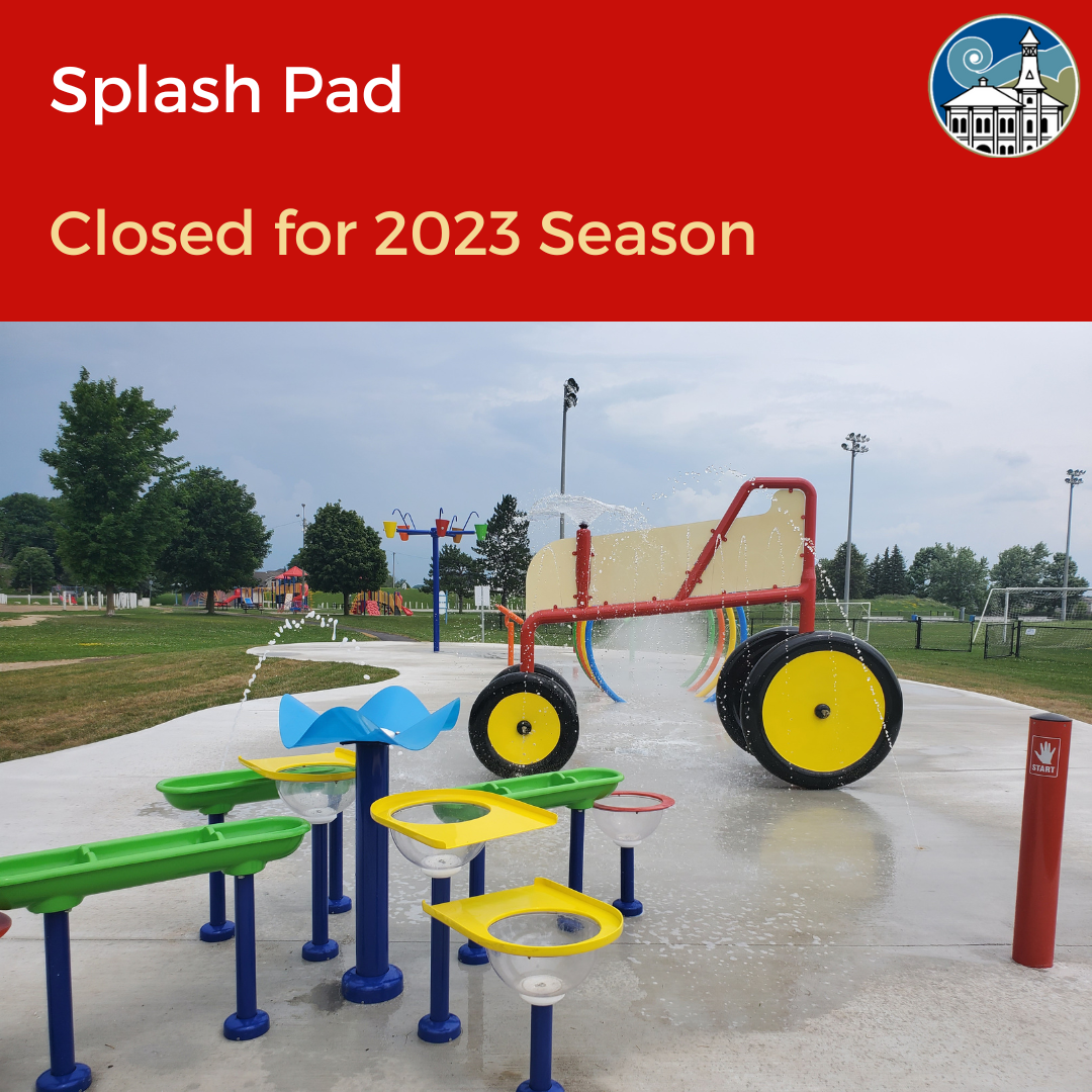 Splash Pad Closed for Season