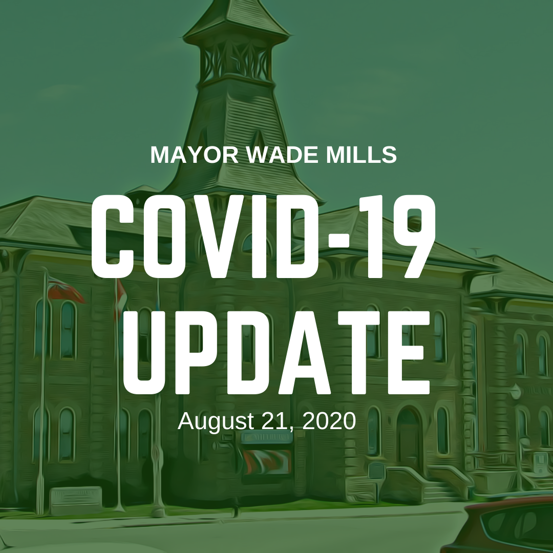 Mayor Wade Mills Covid 19 Update August 21, 2020