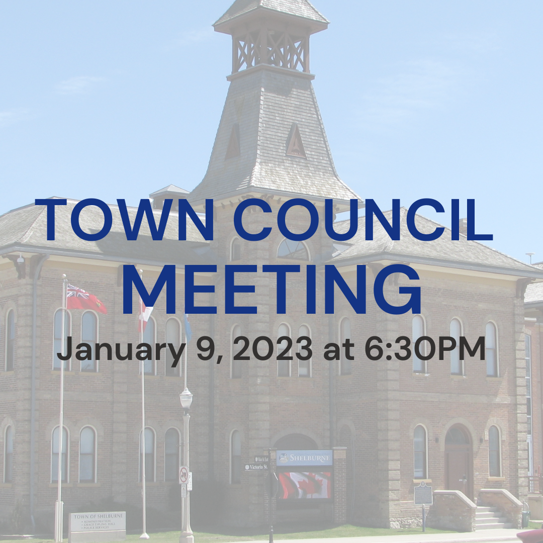 Scheduled Town Council Meeting Jan. 9, 2023 at 6:30 PM