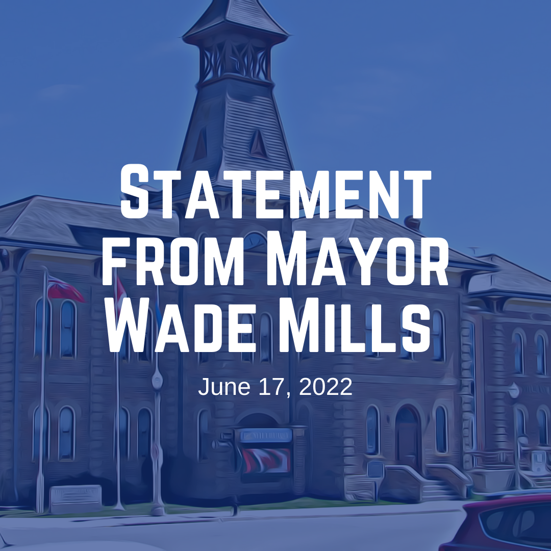 Statement from Mayor Wade Mills