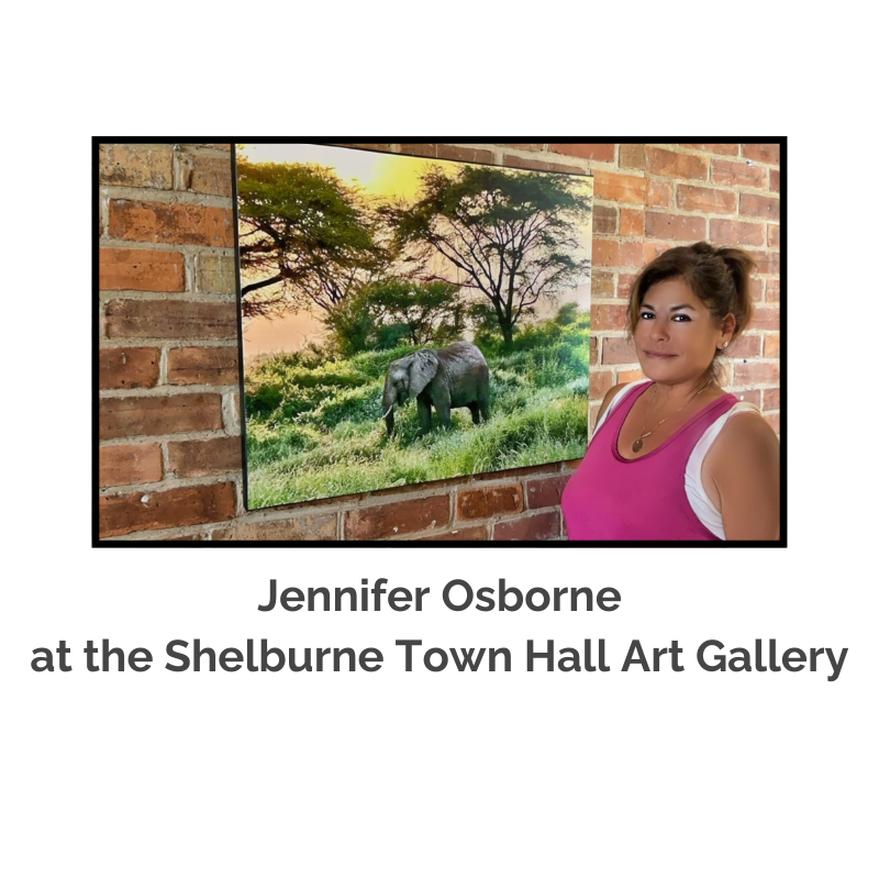 Image of Jennifer Osborne with a piece of art