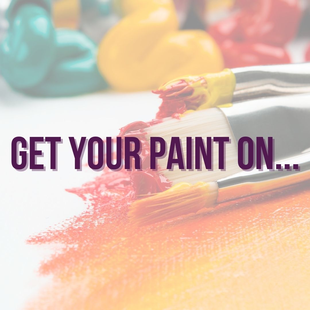 get your art on...image of paint and paint brushes multicoloured