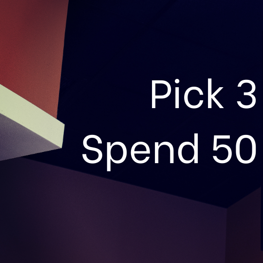 pick 3 spend 50