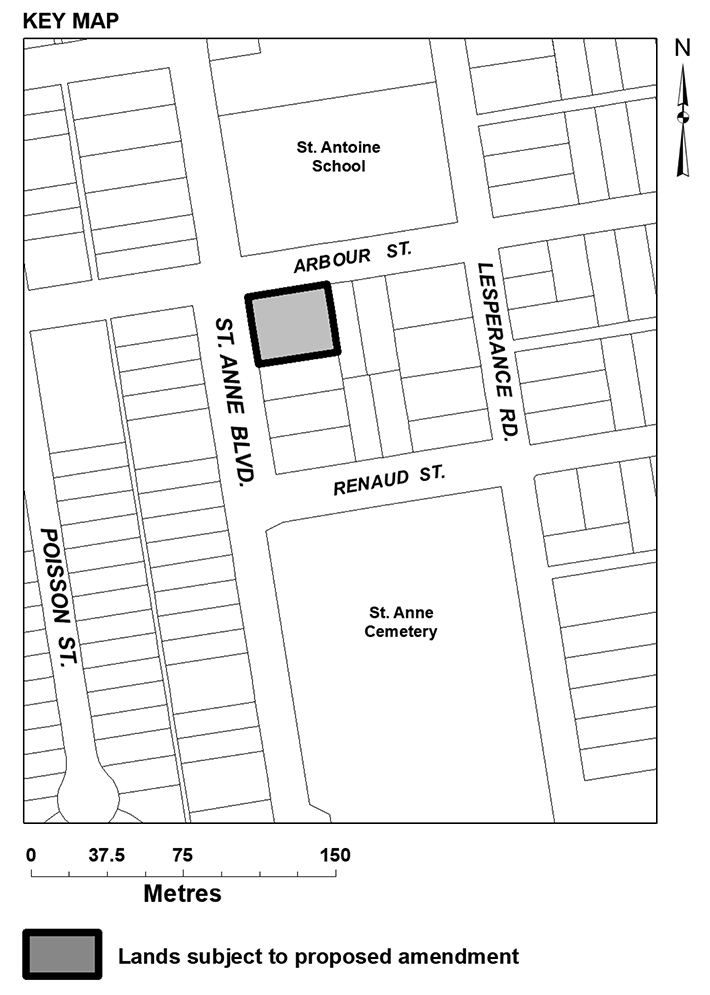 Key map for 1406 St. Anne Boulevard