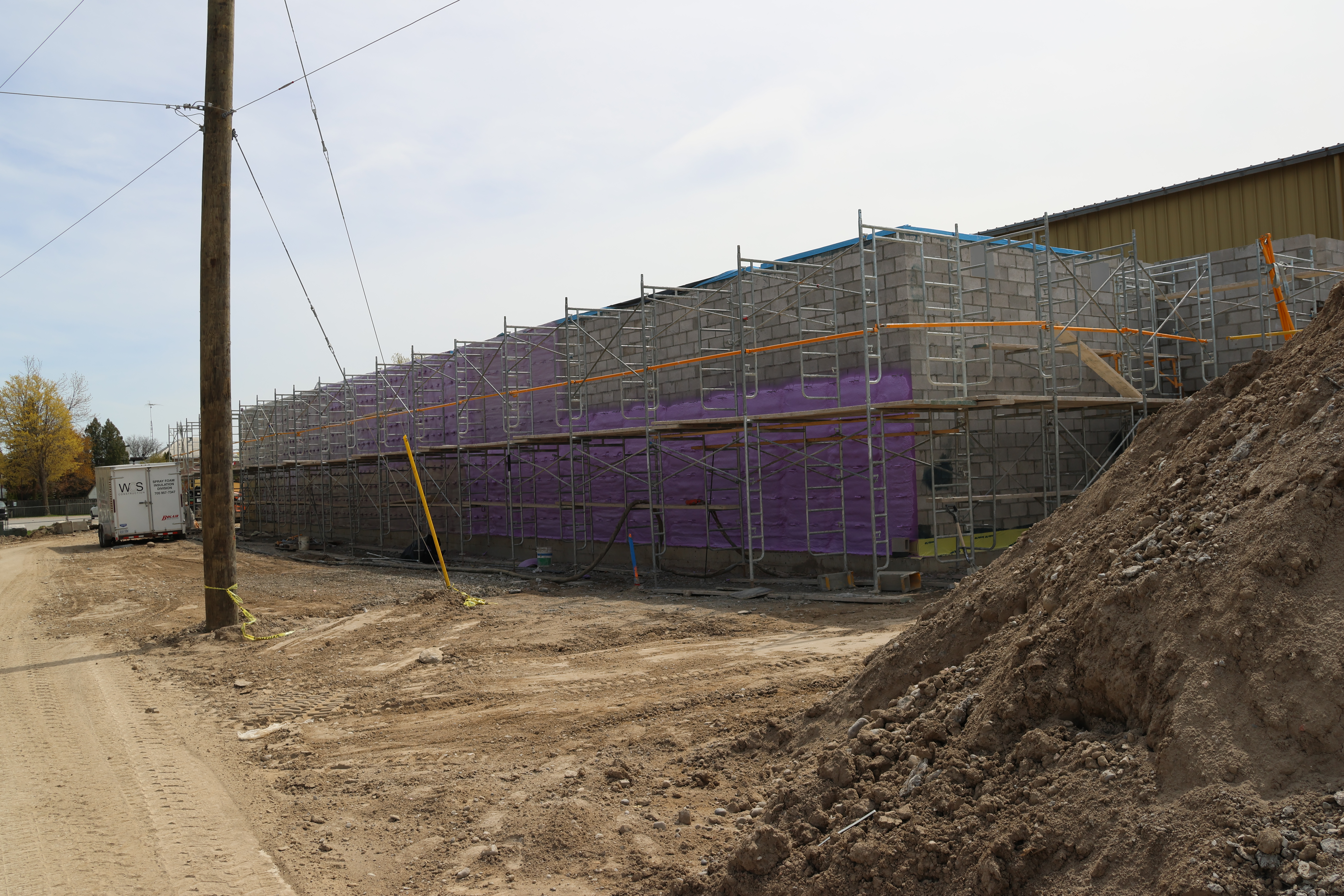 Back view of new dressing rooms