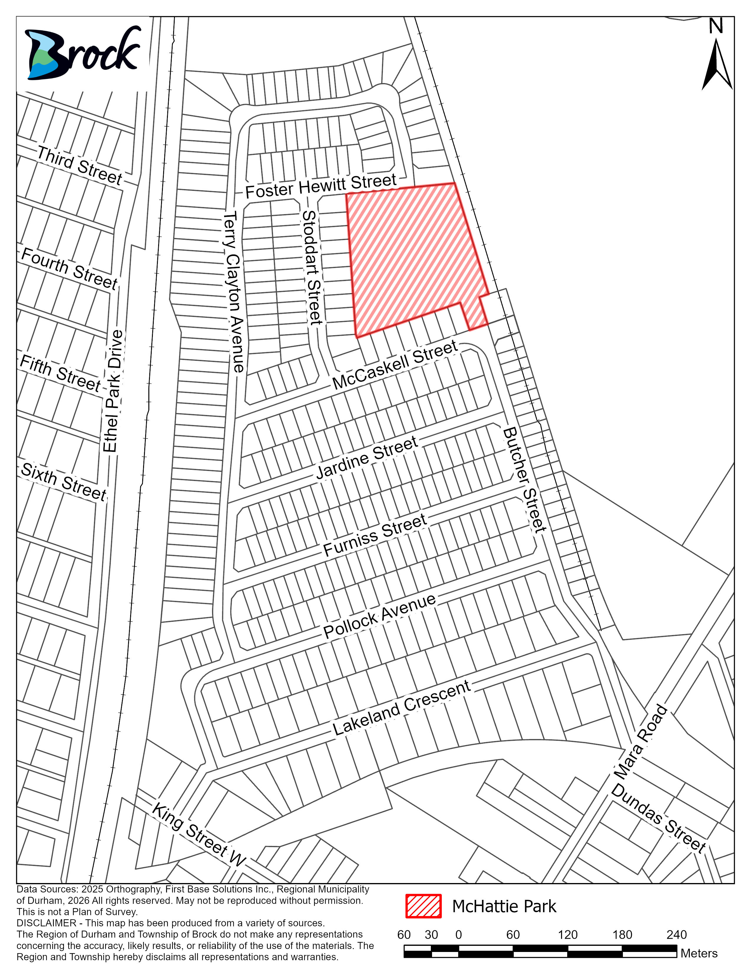 map of proposed Mchattie park area