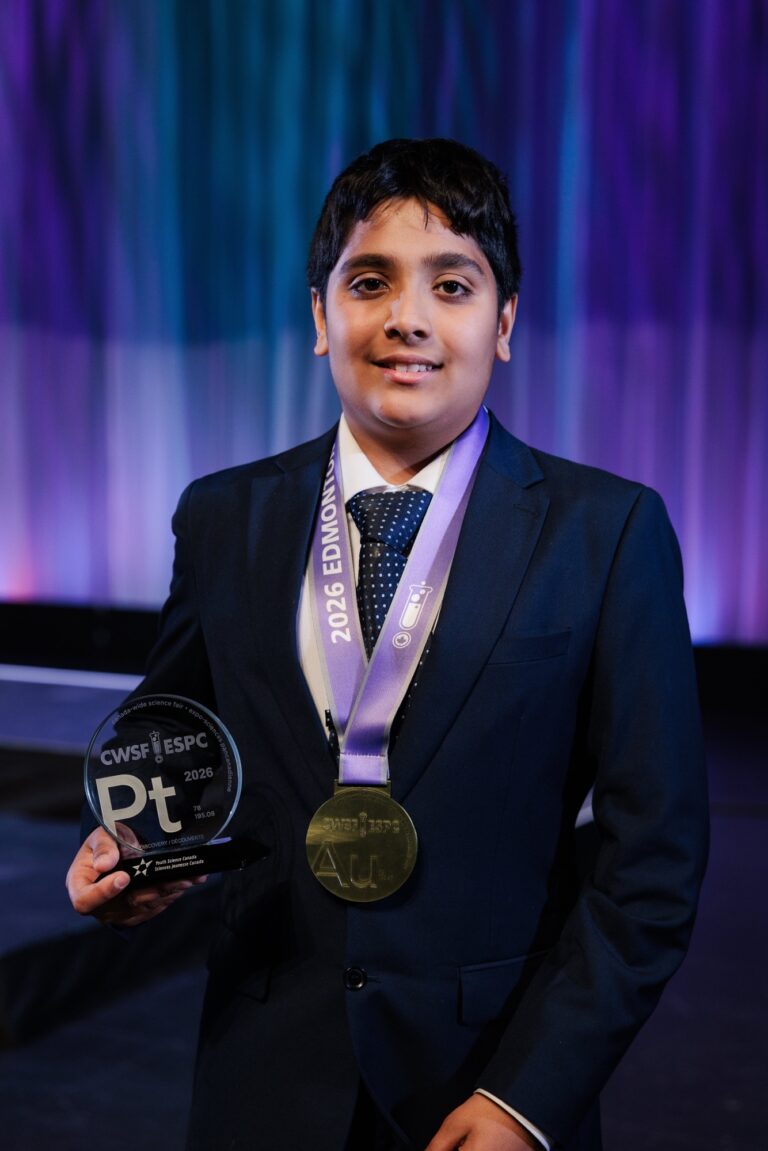 Siddharth Patel with his Platinum Award