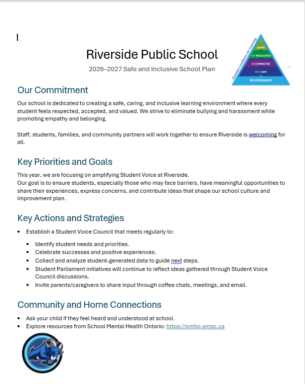 Riverside Safe and Inclusive Schools Plan