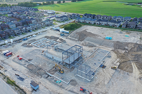 Overhead shot of new school
